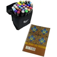 Набір маркерів Touch двосторонніх скетч маркерів 36 шт в чохлі + блокнот А5 (40 арк) в асортименті для дівчаток (XK-MRK-GRL) - Зображення 12