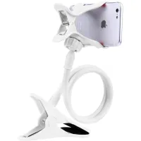Тримач для смартфонів XoKo прищепка, гнучкий, 65 см, білий (XK-RM-C20-WHT) - 3