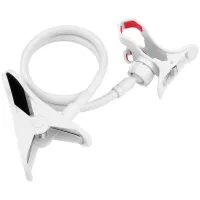Тримач для смартфонів XoKo прищепка, гнучкий, 65 см, білий (XK-RM-C20-WHT) - 5
