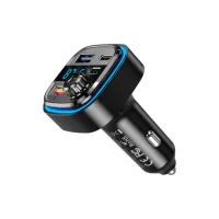 FM модулятор XO BCC08 автомобільний зарядний пристрій MP3/PD/2USB/3,1A Чорни (XO-BCC08) - 4