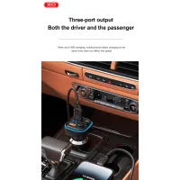FM модулятор XO BCC08 автомобільний зарядний пристрій MP3/PD/2USB/3,1A Чорни (XO-BCC08) - 10