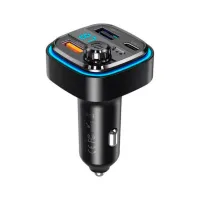 FM модулятор XO BCC08 автомобільний зарядний пристрій MP3/PD/2USB/3,1A Чорни (XO-BCC08) - 1