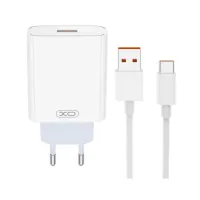 Зарядний пристрій XO USB 120W + cable USB to USB-C white (XO-L128U) - 1