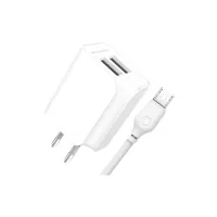 Зарядний пристрій XO L35D 2 USB 2.1A cable microUSB (XO-L35-MCR) - 1
