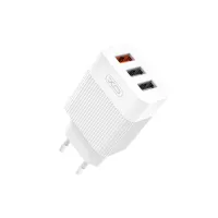 Зарядний пристрій XO QC 3.0 L72 30W (18W/1USB + 2.4A/2 USB) + cable Lightning White (XO-L72i-WH) - 5