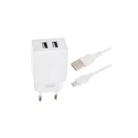 Зарядний пристрій XO L75 2USB/2.4A + MicroUSB White (XO-L75-M) - 4