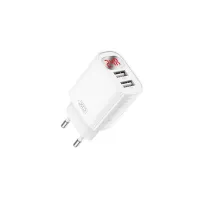 Зарядний пристрій XO L95 (2USB/2.4A) + USB - Lightning White (XO-L95-L) - 3