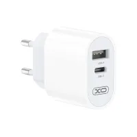 Зарядний пристрій XO L97 (1Type-C/1USB/2.4A) + USB - MicroUSB White (XO-L97-MC) - 3