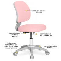 Дитяче крісло Evo-kids Limpi Pink (Y-212 KP) - 2