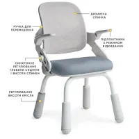 Дитяче крісло Mealux Neo Air Static Dark Blue (Y-306 DBG) - 2