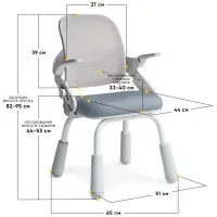 Дитяче крісло Mealux Neo Air Static Dark Blue (Y-306 DBG) - 3