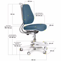 Дитяче крісло Evo-kids Mio Ergo Lite Dark blue (Y-507 Lite DB) - Image 4