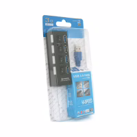 Концентратор Voltronic USB 3.0 to 4xUSB with switches (YT-3H4S/1TB) - Image 2