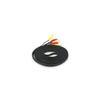 Кабель мультимедійний 3xRCA M to 3xRCA M 5.0m black Voltronic (YT-3хRCA(M)/3хRCA(M)-5.0G) - 2