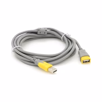 Дата кабель USB 2.0 AM/AF 3.0m ferrite grey yellow V-LINK (YT-AM/AF-3.0GY) - Image 1