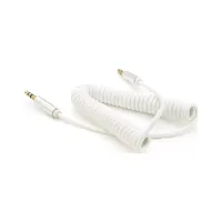 Кабель мультимедійний 3.5mm M to 3.5mm M 1.5m 90° corner white Voltronic (YT-AUXSGJ(M)/(M)-1.5-W) - 1