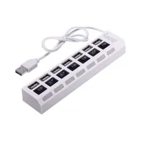 Концентратор Voltronic USB 2.0 to 7xUSB with switches white (YT-H7SHS-W) - 2