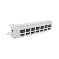 Концентратор Voltronic USB 2.0 to 7xUSB with switches white (YT-H7SHS-W) - 1