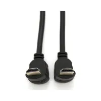 Кабель мультимедійний HDMI M to HDMI M 1.0m V1.4 90° corner black Merlion (YT-HDMI-1.0m/90°-90°) - 3