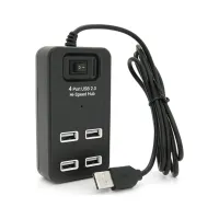 Концентратор Voltronic USB 2.0 to 4xUSB black (YT-HWS4-B) - Зображення 2