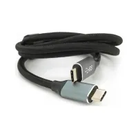 Дата кабель USB-C to USB-C 1.0m USB 3.2 Gen2 100W 10Gbps 4K60Hz black Voltronic (YT-TC-TC-B-1m) - 1