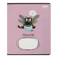 Зошит ZiBi предметний CRAZY CAT 48 аркушів клітинка, біологія (ZB.1703-10) - 1