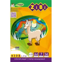 Кольоровий папір ZiBi А4, 14 листів/ 7 кольорів (ZB.1909) - 3