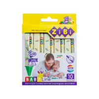 Олівці кольорові ZiBi Baby line Jumbo воскові трикутні 10 шт (ZB.2482) - Зображення 1