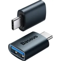 Перехідник OTG USB 3.1 AF to USB-C blue Baseus (ZJJQ000003) - 3