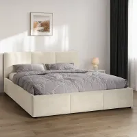 Ліжко м'яке, MyBed Nela, 160х200, Бежева, з підйомним механізмом - Зображення 2