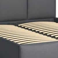 Ліжко м'яке, MyBed Nela, 160х200, Графітова, з підйомним механізмом - Зображення 5