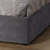 Ліжко м'яке MyBed Nela, 160х200, Сірий, з підйомним механізмом - Зображення 8