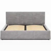 Ліжко м'яке MyBed Nela 160х200 Сіра з підйомним механізмом - Зображення 5