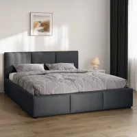 Ліжко м'яке, MyBed Nela, 160х200, Графітова, з підйомним механізмом - Зображення 2