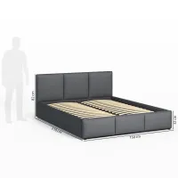 Ліжко м'яке, MyBed Nela, 160х200, Графітова, з підйомним механізмом - Зображення 8