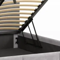 Ліжко м'яке MyBed Nela 160х200 Сіра з підйомним механізмом - Зображення 6