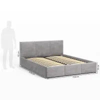 Ліжко м'яке MyBed Nela 160х200 Сіра з підйомним механізмом - Зображення 7