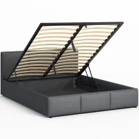 Ліжко м'яке, MyBed Nela, 160х200, Графітова, з підйомним механізмом - Зображення 6