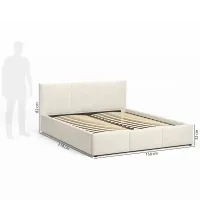 Ліжко м'яке, MyBed Nela, 160х200, Бежева, з підйомним механізмом - Зображення 5