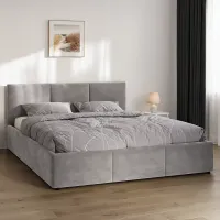 Ліжко м'яке MyBed Nela 160х200 Сіра з підйомним механізмом - Зображення 2