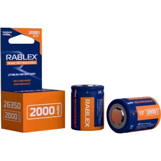 Акумулятор Rablex 26350, 2000 mAh Li-ION 3.7v