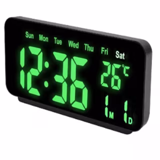 Годинник електронний VST-912-4, зелений, температура, USB