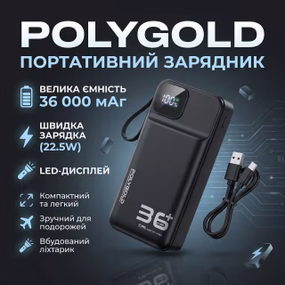 Повербанк Polygold PG-PW328 36000 mAh 22.5W
