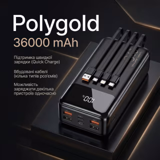 Повербанк Polygold PG-PW330 36000 mAh 22.5W
