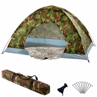 Палатка туристическая на 3 персоны "Хаки" 2*1.5*1.1м J01230