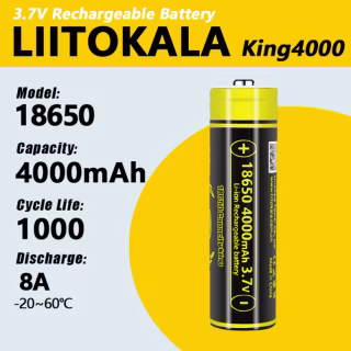 Аккумулятор LiitoKala 18650, King4000-JT, 4000mAh