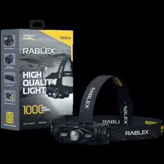 Налобний ліхтар Rablex RB654, білий + червоний, 1000 lumen, акум, Type-C