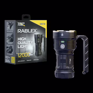 Ручний ліхтар Rablex RB718, 12000LM, 4*18650 Type-C, 12000LM