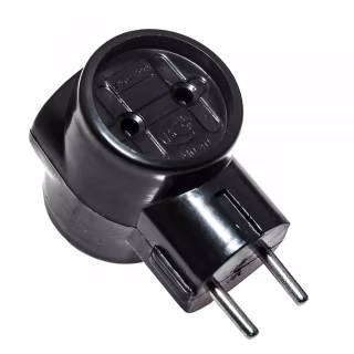 Тройник электрический Токер ЕМР, 6А Черный