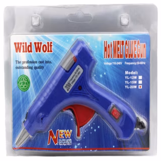 Клеевой пистолет Wild Wolf YL-20W под тонкие 7мм СИНИЙ